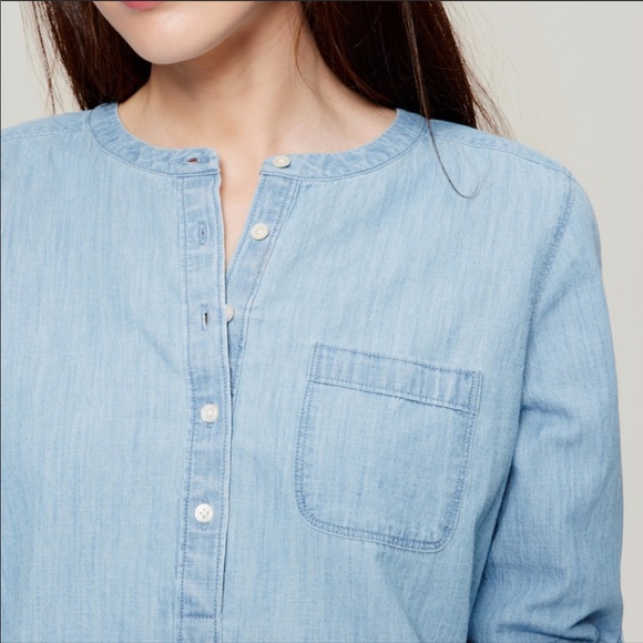 LOFT softened denim top - Picture 2 of 9